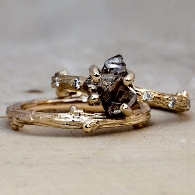 rough diamond set