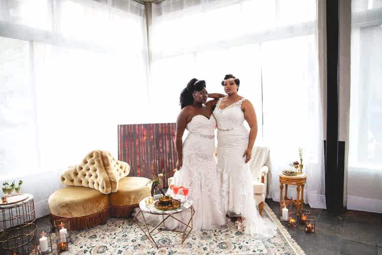 alternative bridal shoot created by women of color