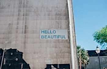 hello beautiful sign