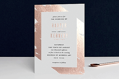 custom foil wedding invitations from minted