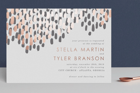 custom foil wedding invitations from minted