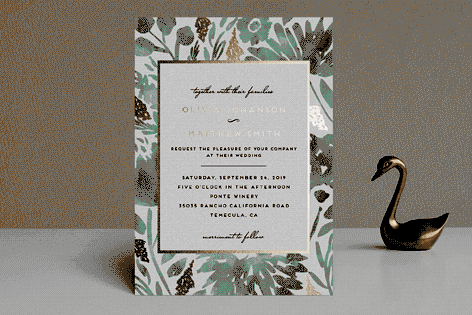 custom foil wedding invitations from minted