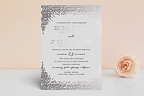 custom foil wedding invitations from minted