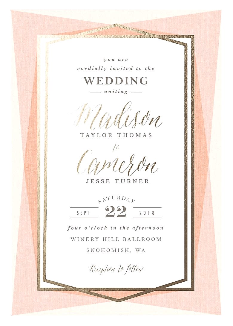 custom foil wedding invitations from minted