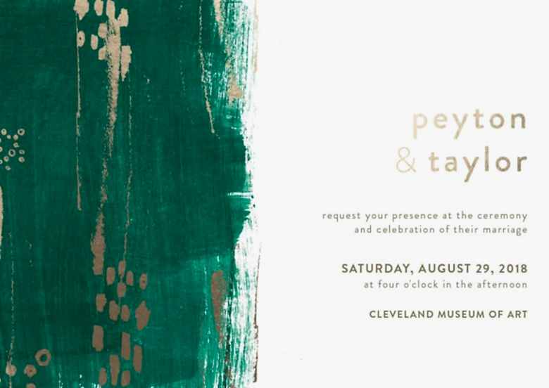 custom foil wedding invitations from minted