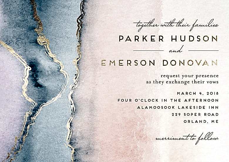 custom foil wedding invitations from minted