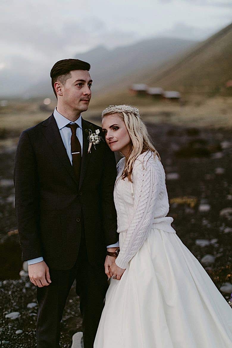 Bride and groom wedding portrait