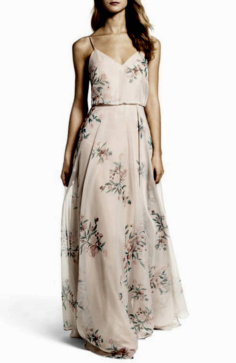 sleeveless cream dress with sheer floral layer 