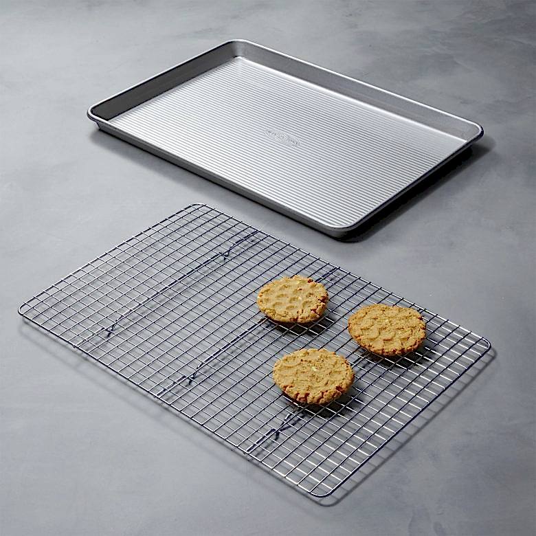 USA Pan Half Baking Sheet with Cooling Rack