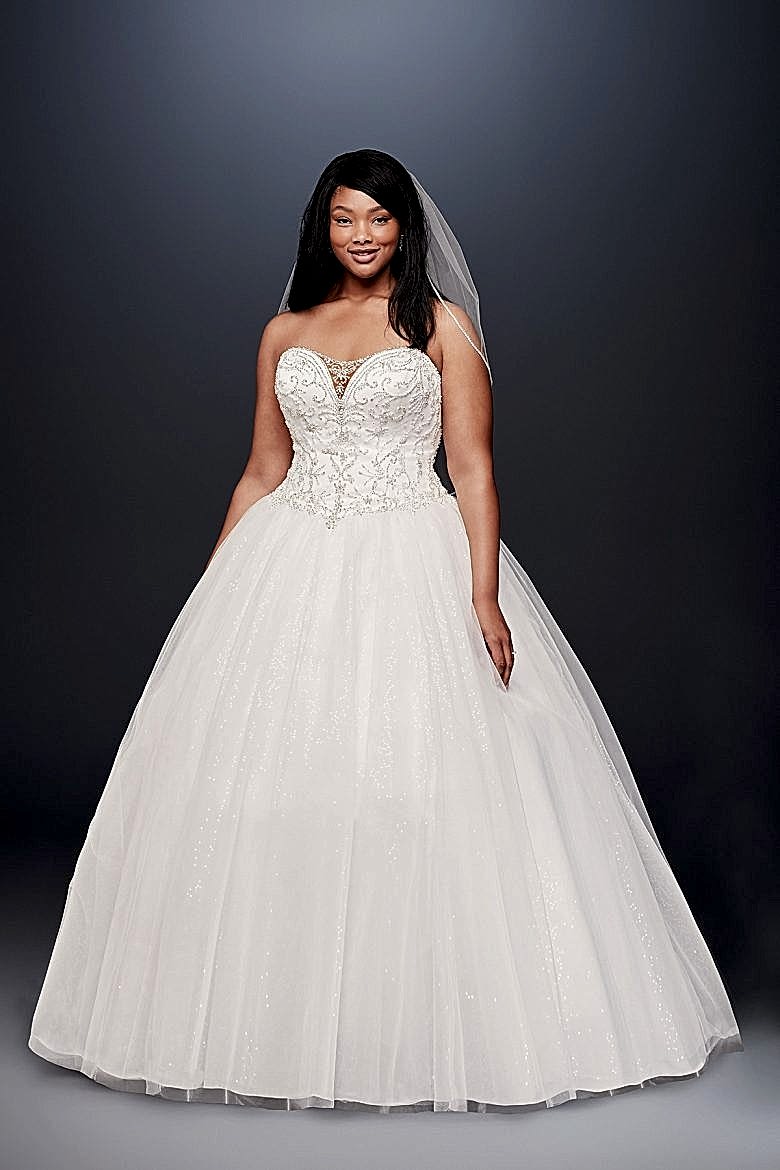 Beaded Illusion Bodice Ball Gown Wedding Dress