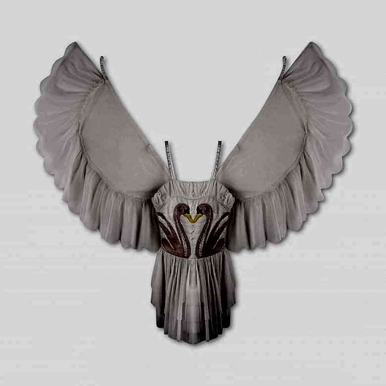 swan dress with wings