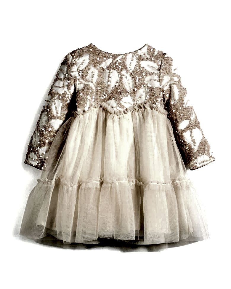 pink sequin and tulle dress