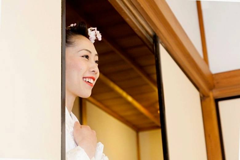 Bride getting ready