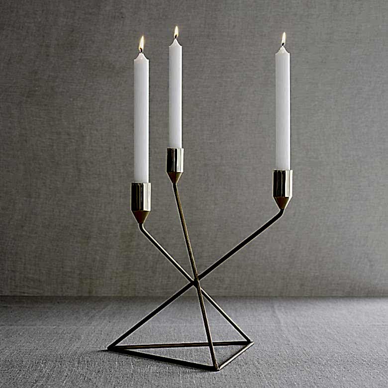 Gabriel Brass Taper Candle Holder