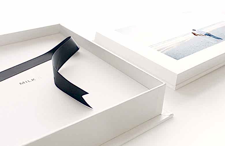 closeup of album box