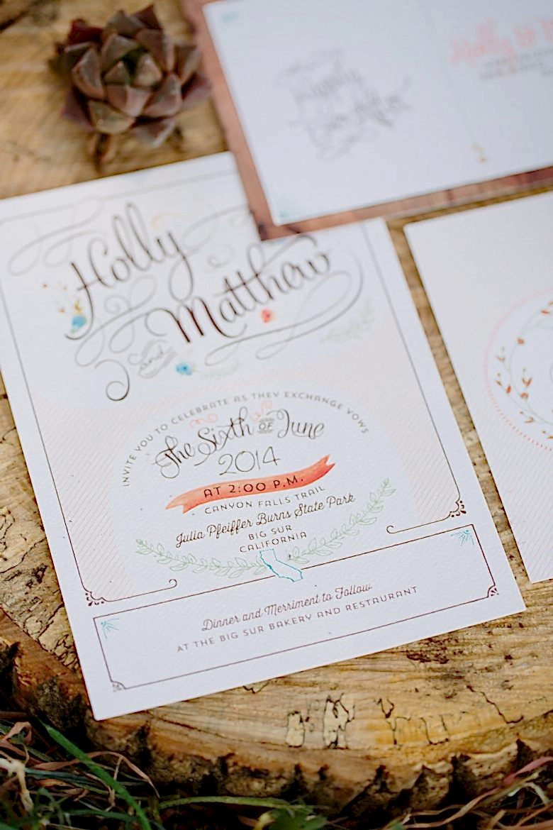 watercolor wedding save the date design
