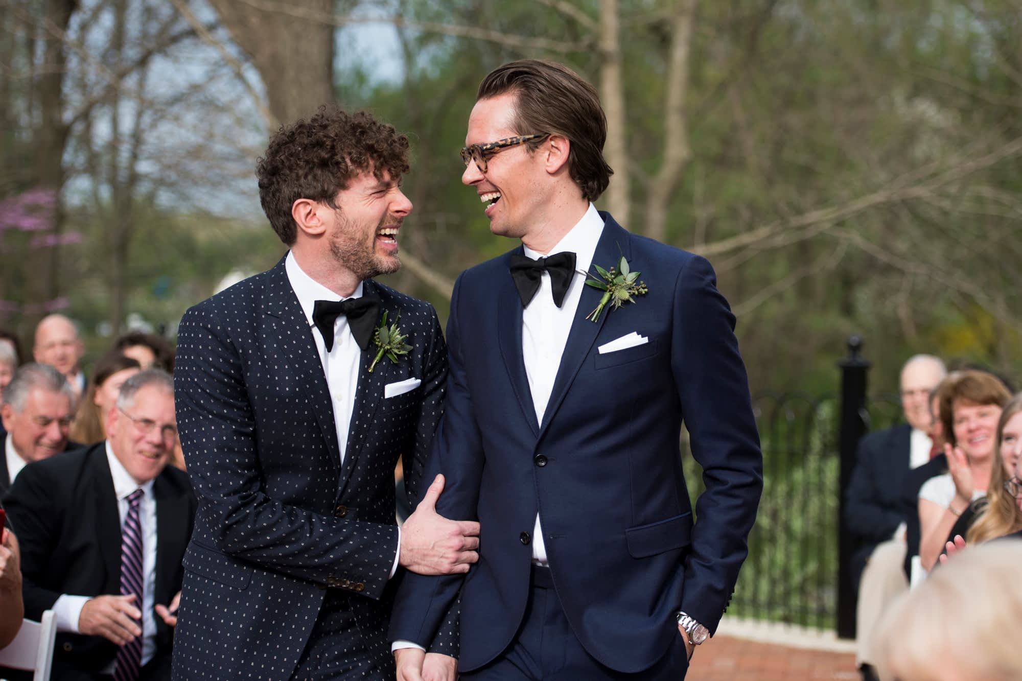 Two men on their wedding day