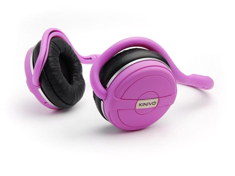 pink wireless headphones