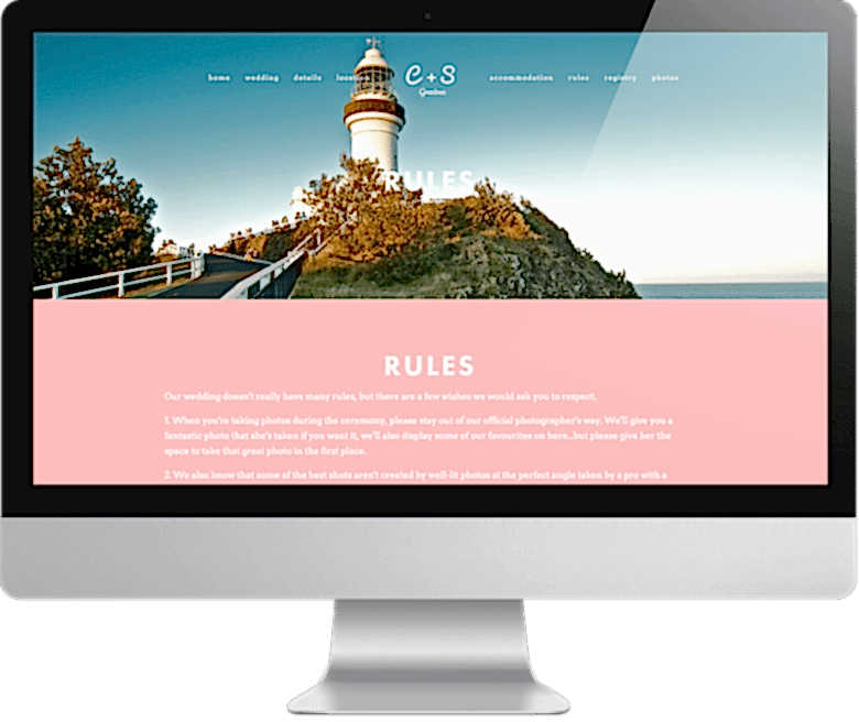 Photo of a lighthouse on a website