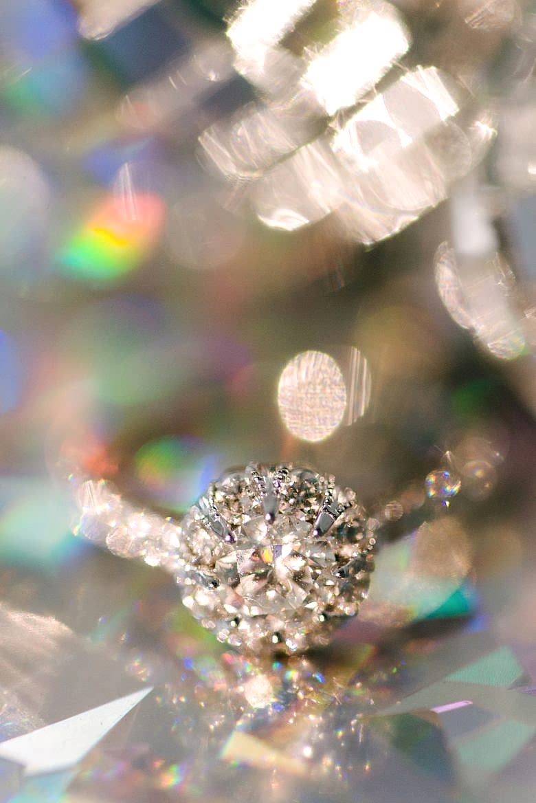 Sparkling macy's star signature diamond engagement ring
