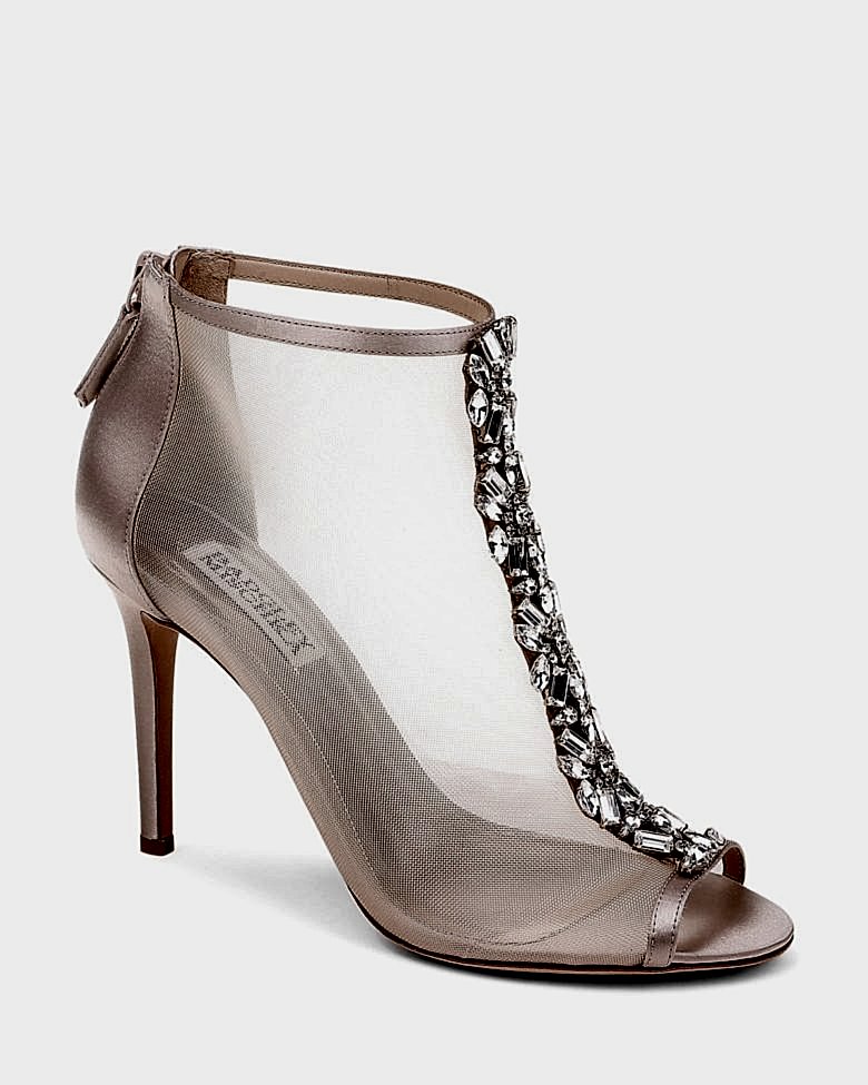 jeweled mesh booties & wedding shoes
