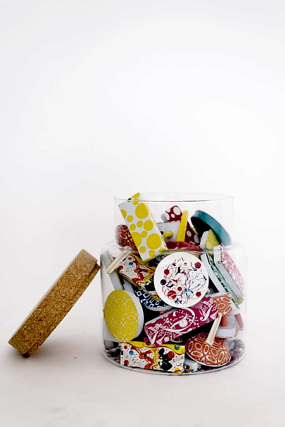 wedding party terrarium with pink and yellow mini pinatas and little kotches