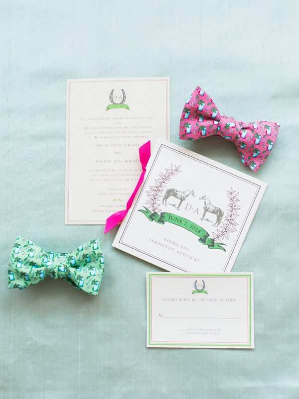 Kentucky derby themed wedding stationary