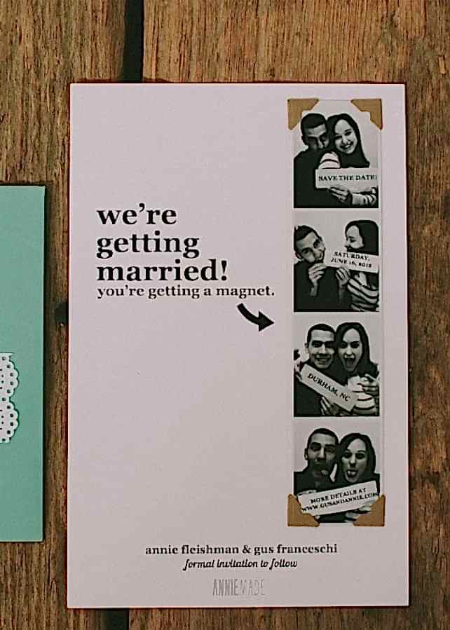 photostrip save the date