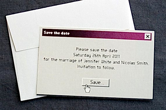 retro Microsoft window save the date