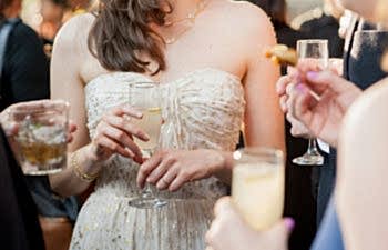 bridal shower reception with a close up of a woman
