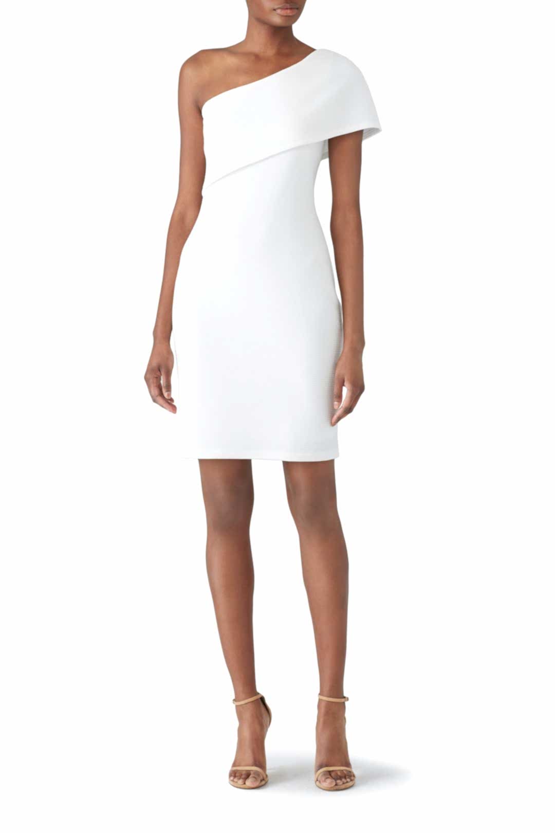 black woman wearing an off the shoulder white dress