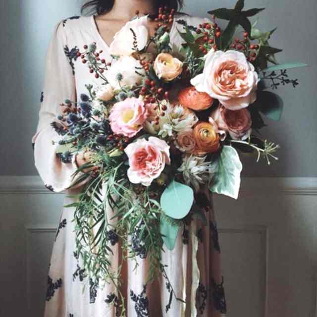 large bridal cascade bouquet