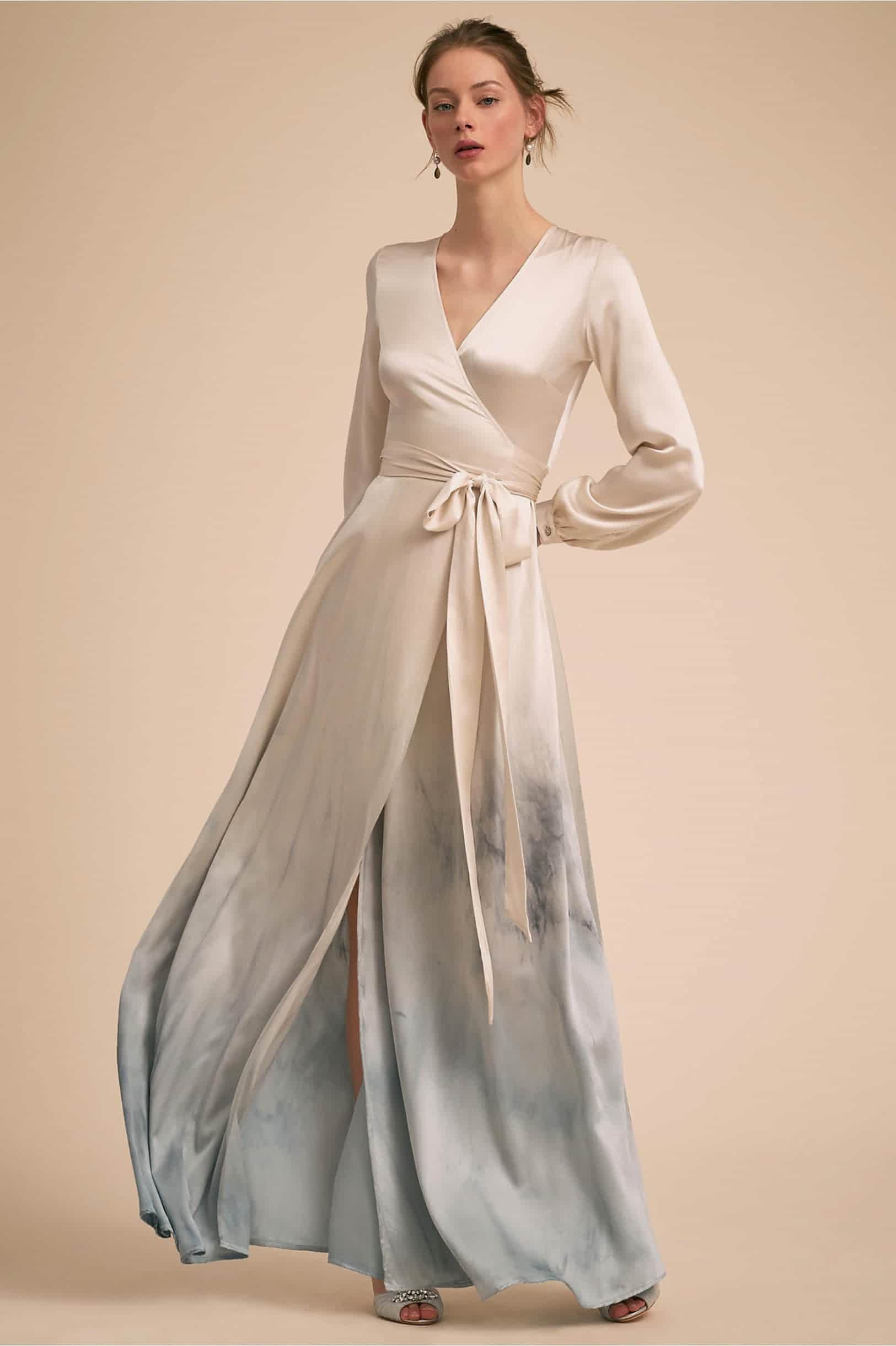 Ombre winter wedding dress