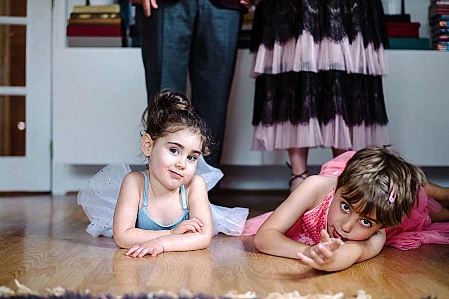 Two kids dressed up