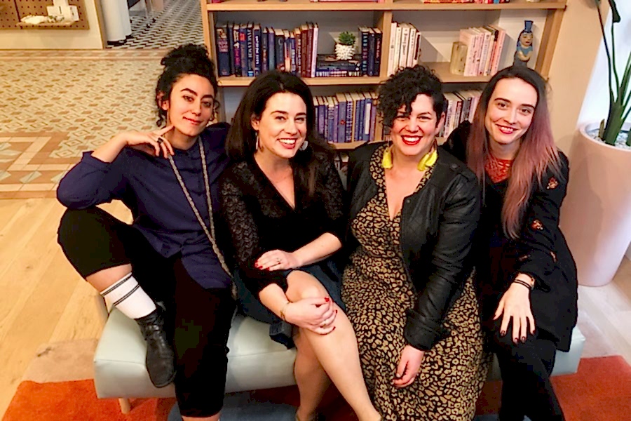 Najva, Meg, Maddie, and Keriann at The Wing