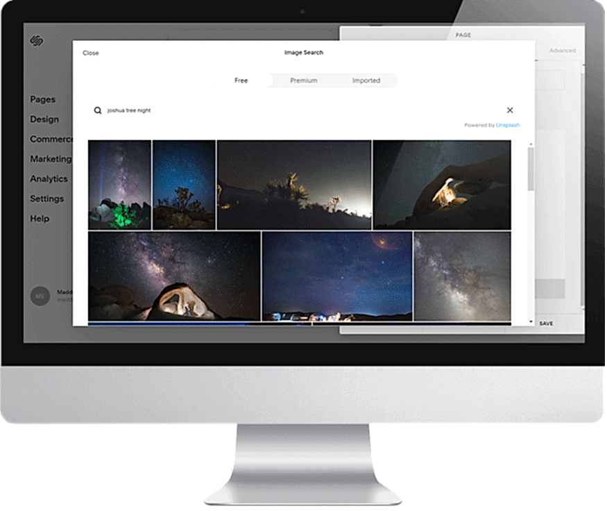 A screen showing various image gallery layout designs