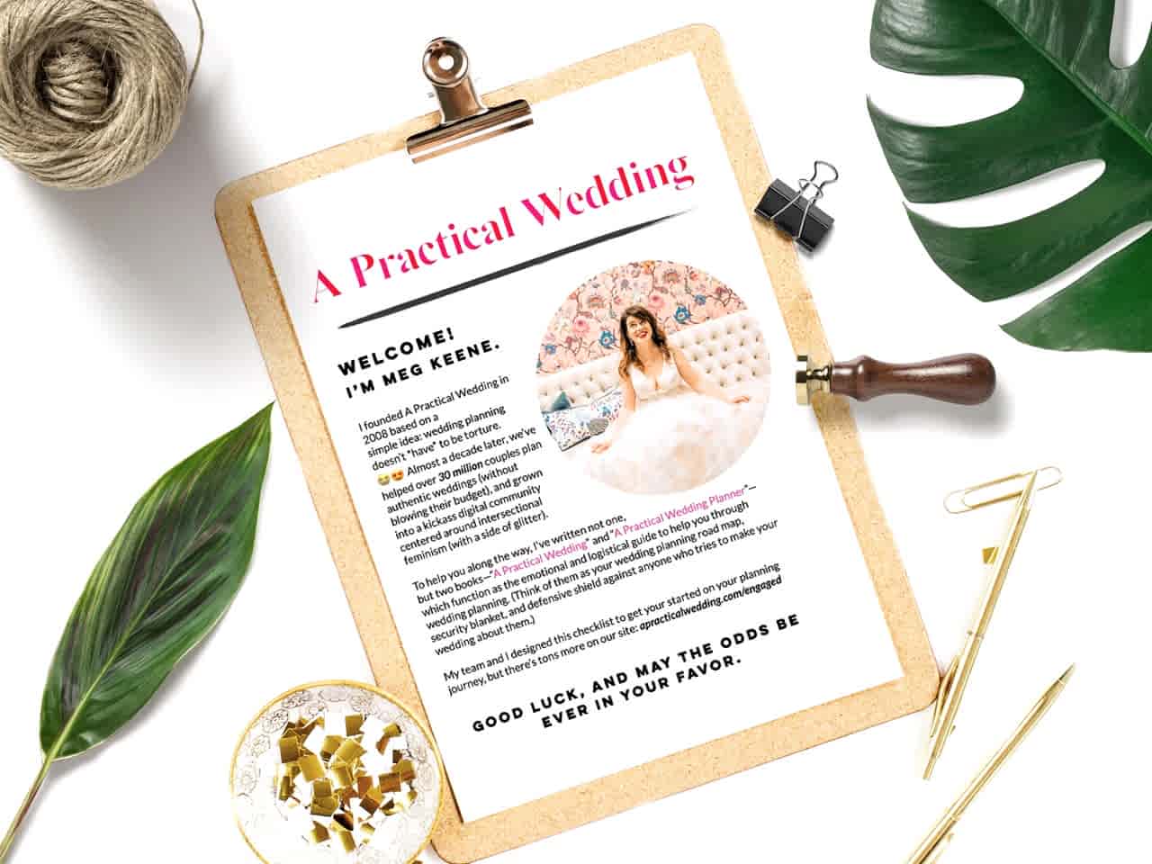 APW's free wedding planning checklist
