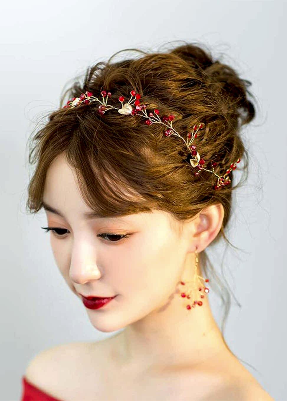crystal red leaf hair vine