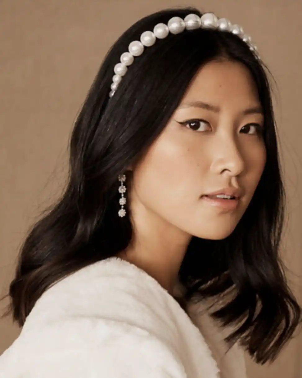 Large pearl headband