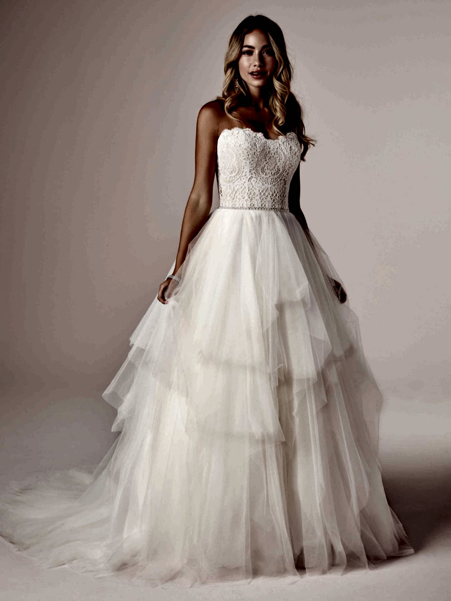 A woman wears Toni by Maggie Sottero