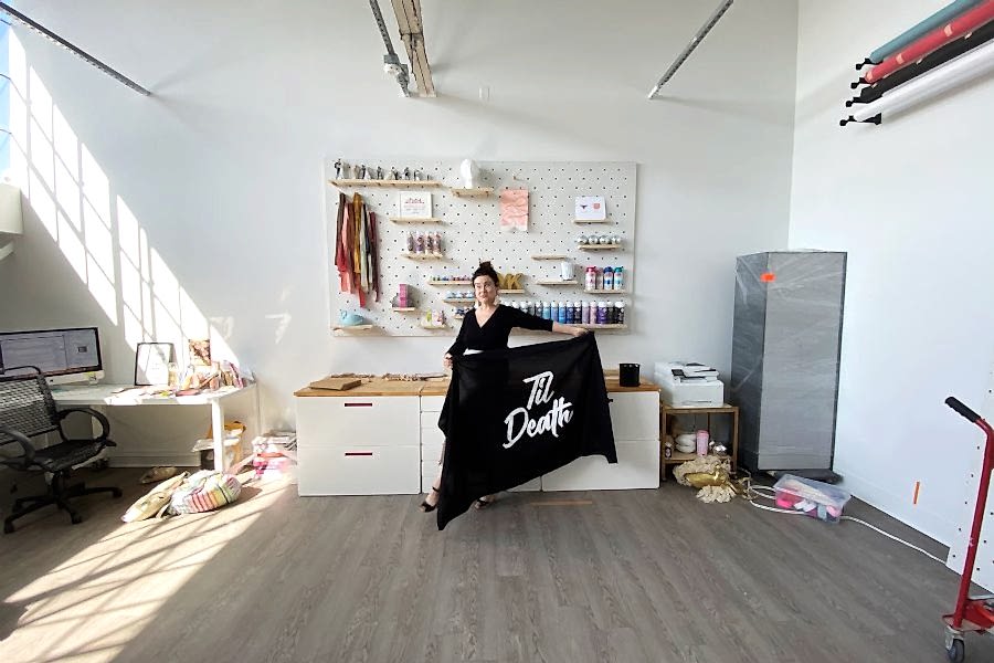 Meg Keene in the APW office