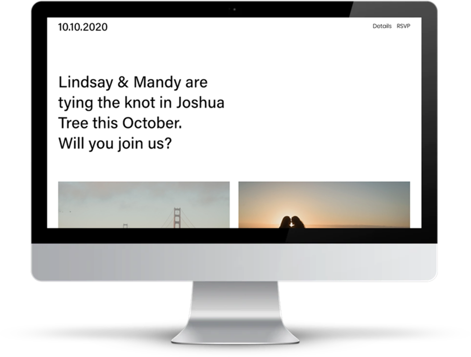 A wedding website.