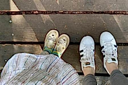 Feet hiking