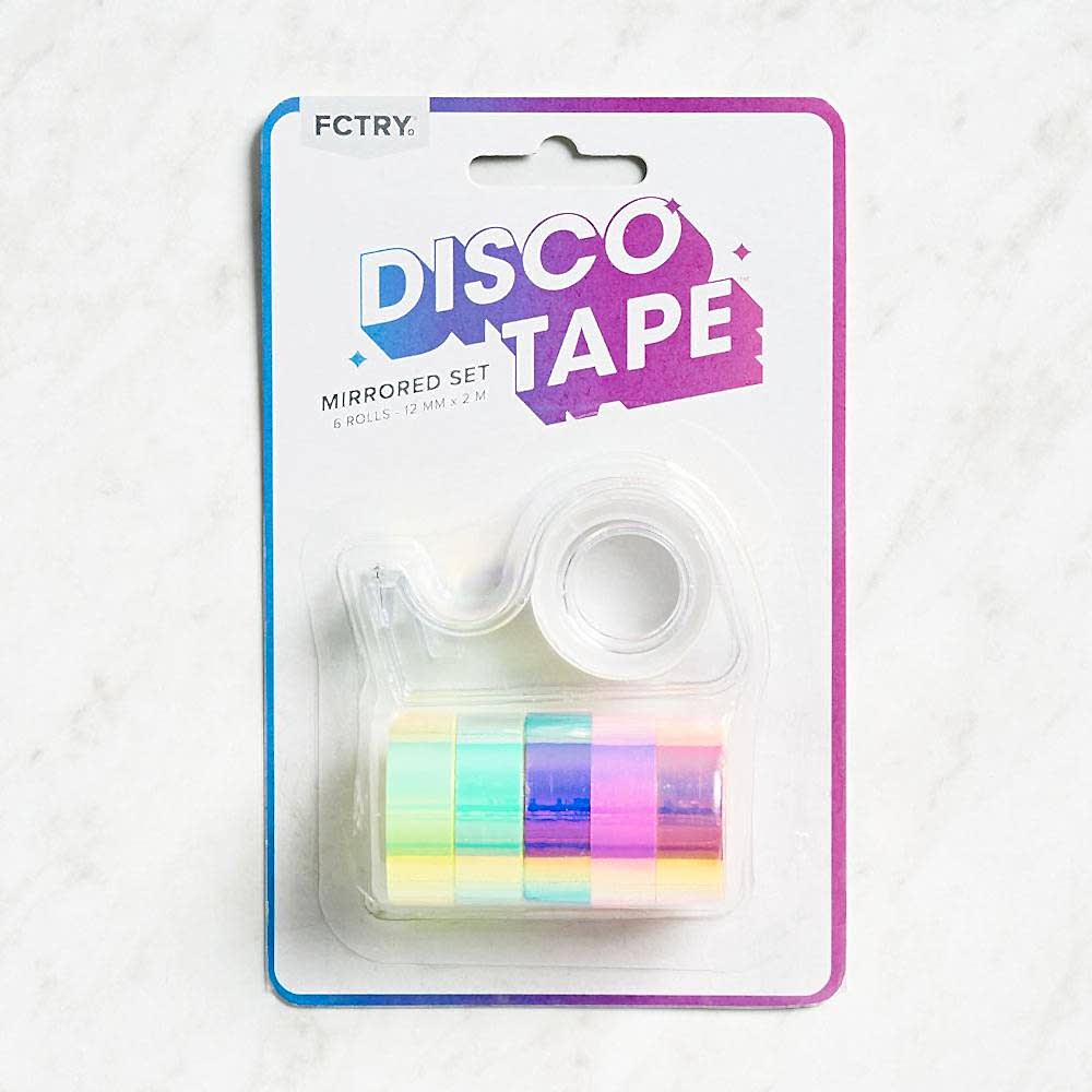 mirrored tape to make work from home more fun