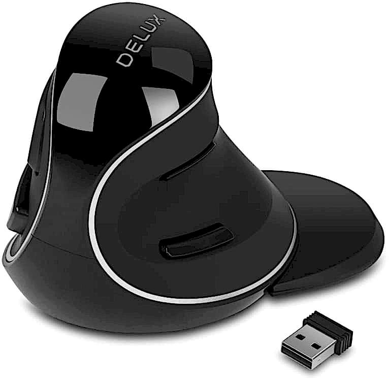 black ergonomic mouse for a comfortable WFH experience