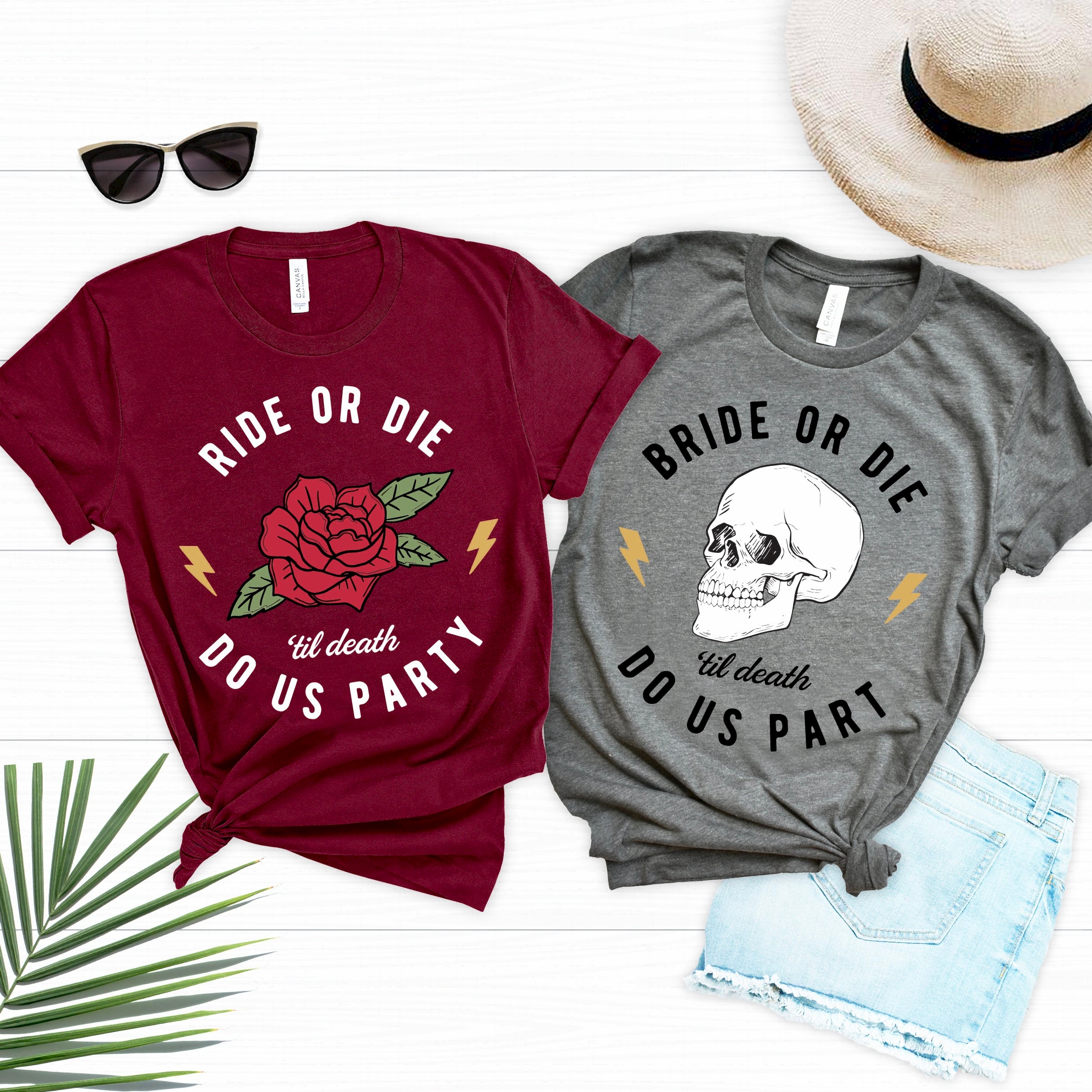 punk themed bachelorette party shirts