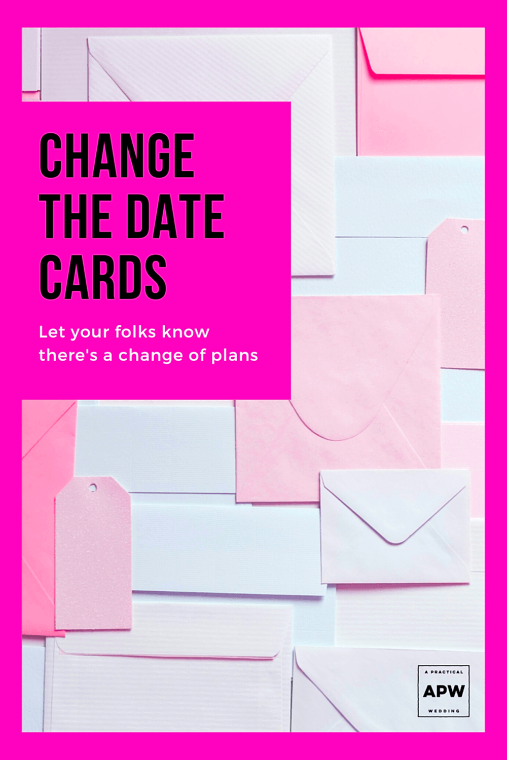 change the date cards text overlaid on envelopes