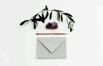 Envelope with a pencil