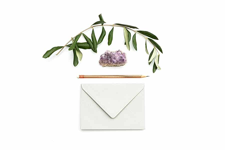 Envelope with a pencil
