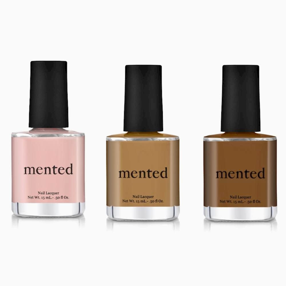 a set of 3 different nail polishes